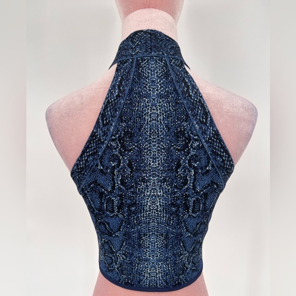 NWT BCBGMaxAzria Snake Skin Print Crop Top - Picture 8 of 12